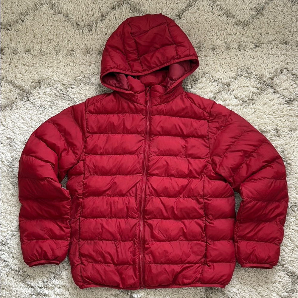 Uniqlo Kids Red Puffer Jacket PUFFTECH